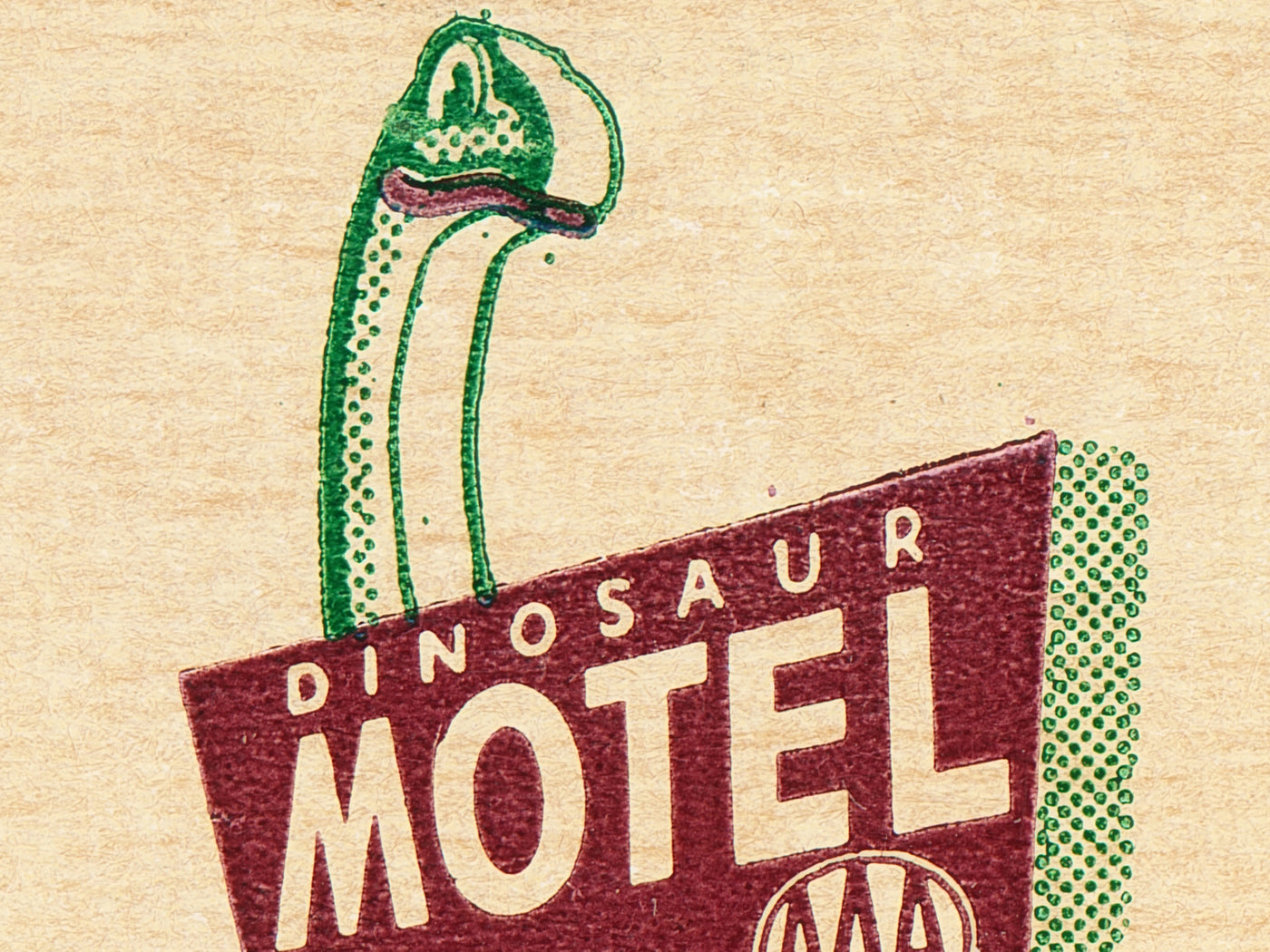 Dinosaur Motel Matchbook Print