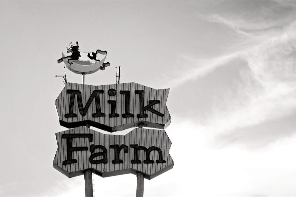 Milk Farm in Black and White