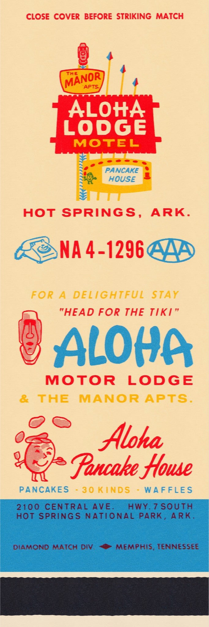 Aloha Lodge Motel Matchbook Print