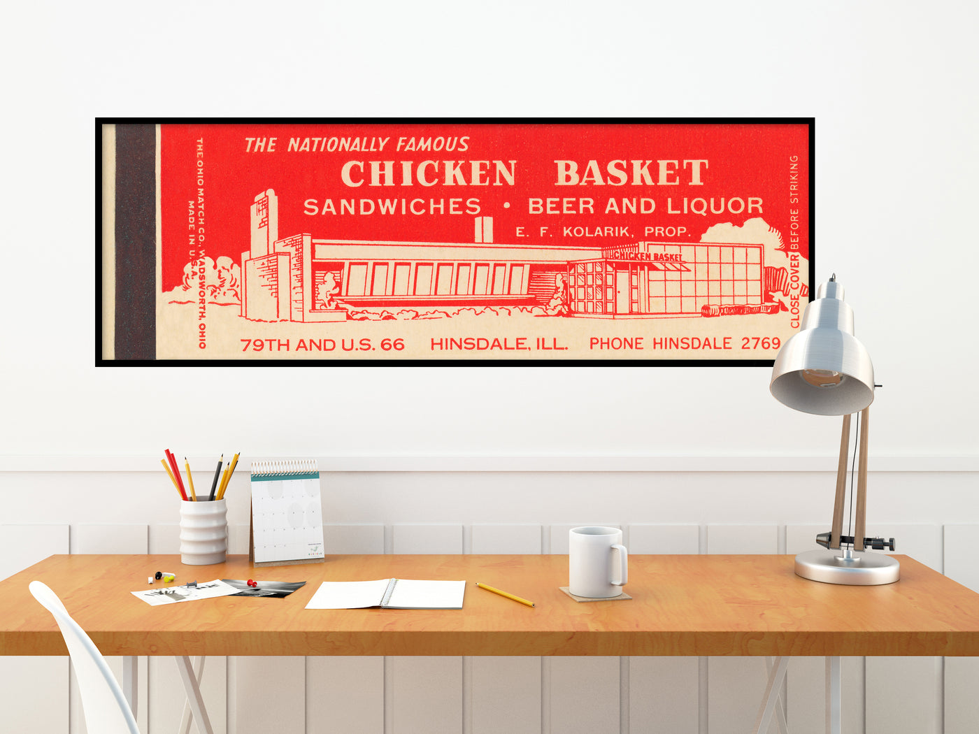 Chicken Basket Matchbook Print