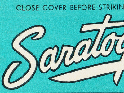 Saratoga Motor Hotel Matchbook Print