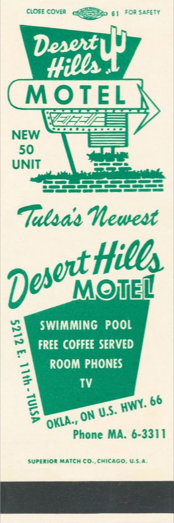 Desert Hills Motel Matchbook Print