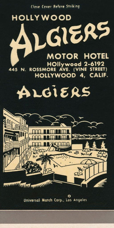 Algiers Motor Hotel Matchbook Print