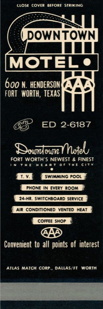 Downtown Motel Matchbook Print
