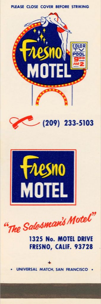 Fresno Motel Matchbook Print