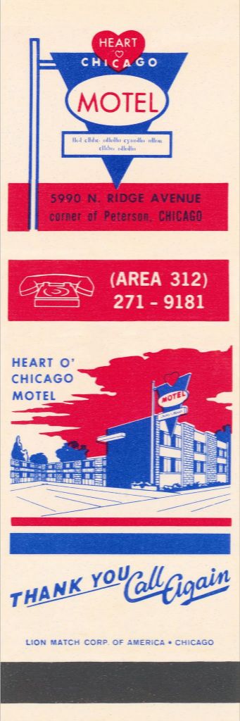 Heart O' Chicago Motel Matchbook Print