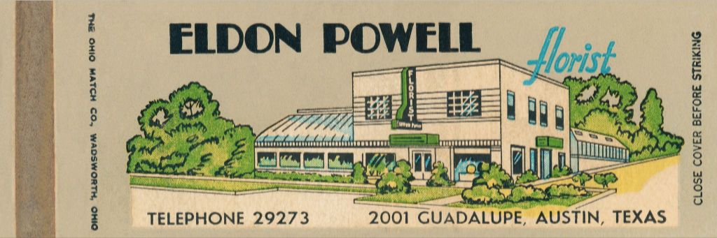 Eldon Powell Florist Matchbook Print