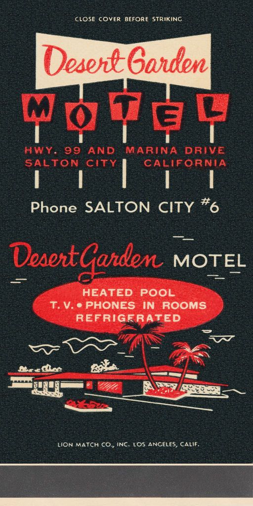 Desert Garden Motel Matchbook Print