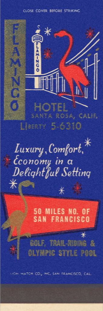 Flamingo Hotel Matchbook Print