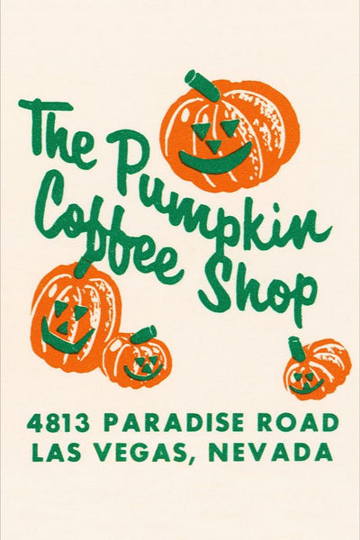 Pumpkin Coffee Shop Matchbook Print