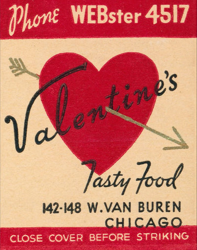 Valentine's Tasty Food Matchbook Print