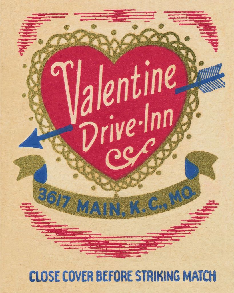 Valentine Drive-Inn Matchbook Print