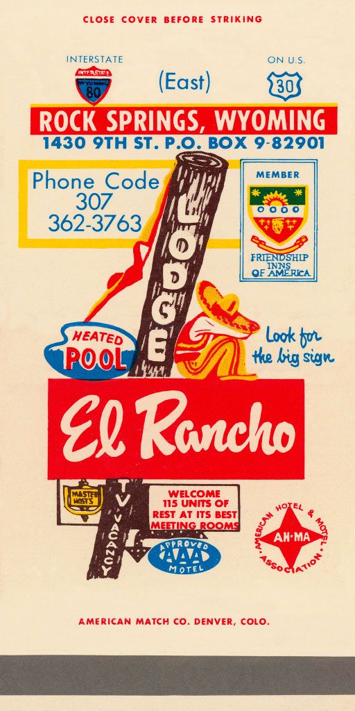 El Rancho Lodge Matchbook Print