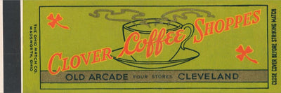 Clover Coffee Shoppes Matchbook Print