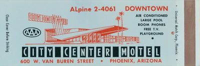 City Center Motel Phoenix Matchbook Print