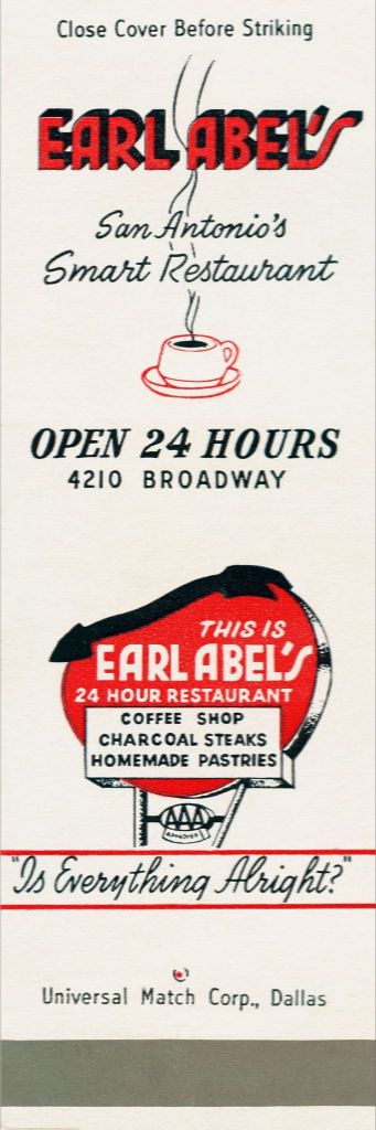 Earl Abel's Matchbook Print
