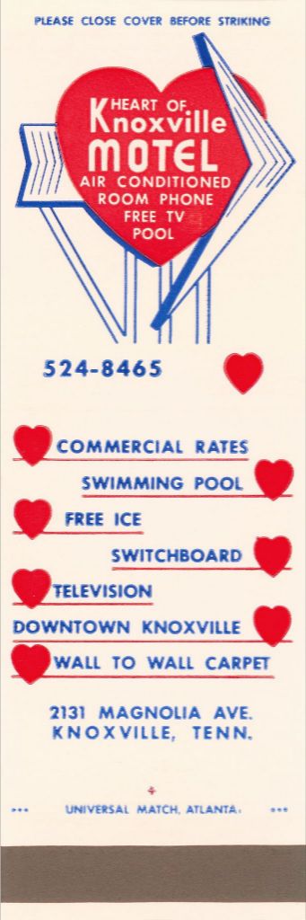 Heart of Knoxville Motel Matchbook Print