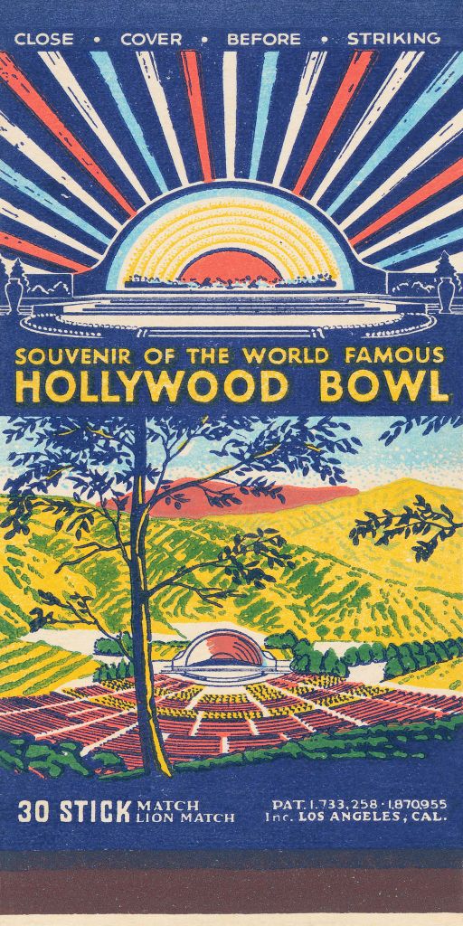 Hollywood Bowl  Matchbook Print