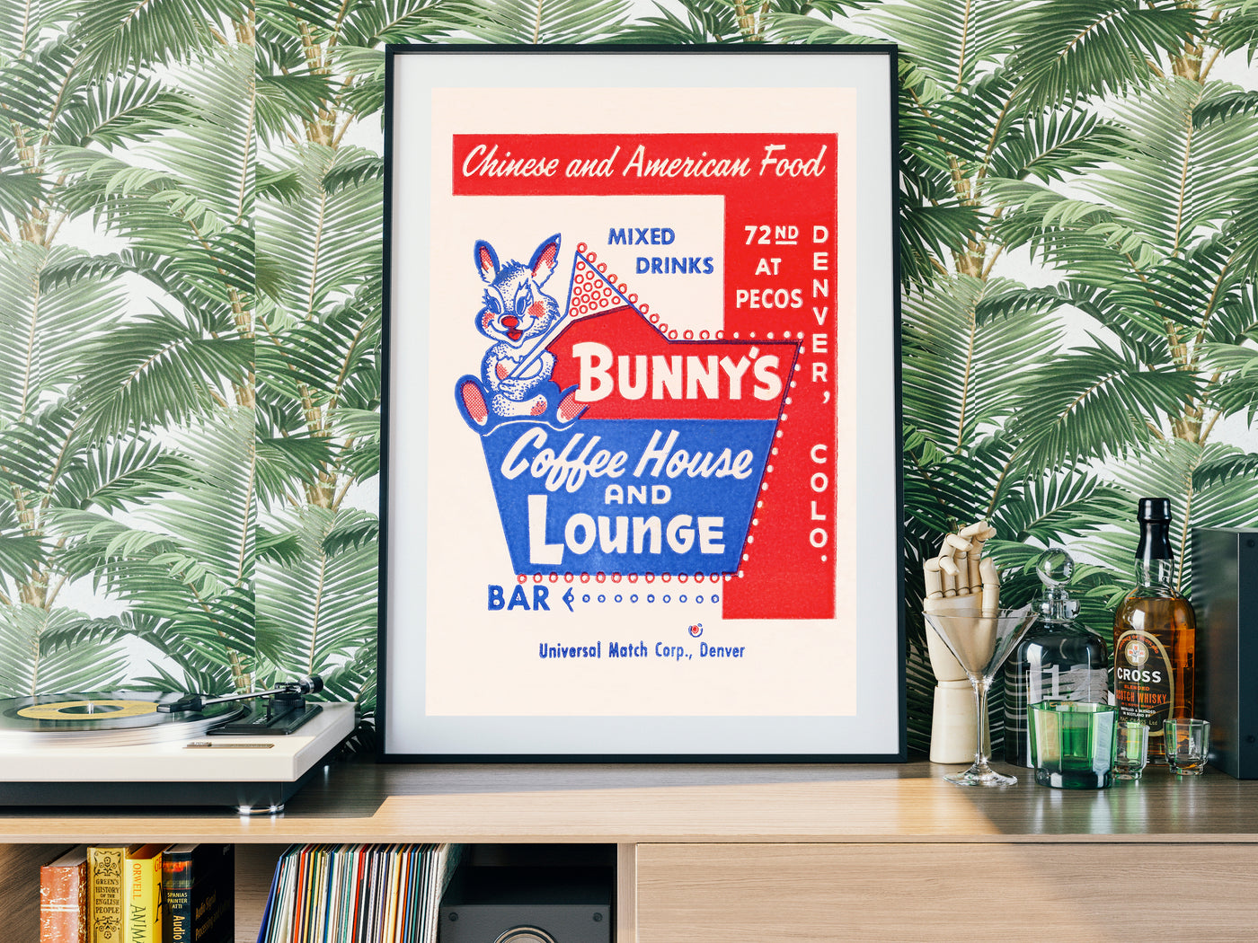 Bunny's Coffee House Matchbook Print