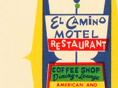 El Camino Restaurant Matchbook Print