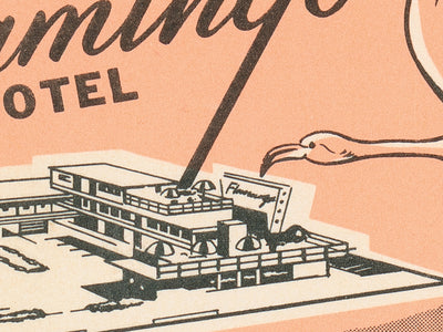 Flamingo Motel Matchbook Print
