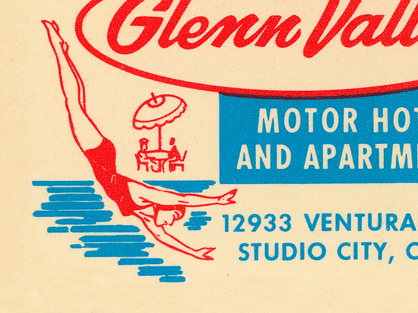 Glenn Valley Motel Matchbook Print