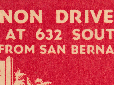 Mt. Vernon Drive-In Theatre Matchbook Print