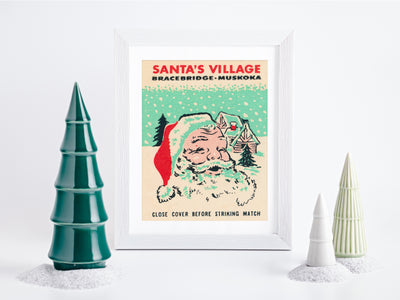 Santa's Village Matchbook Print