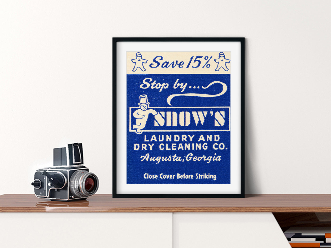 Snow Laundry Matchbook Print