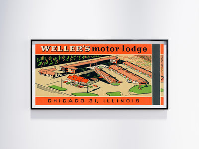 Weller's Motor Lodge Matchbook Print