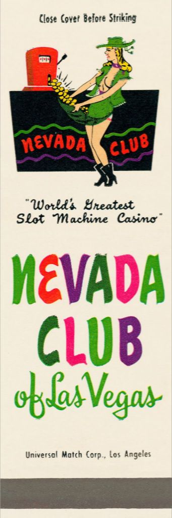 Nevada Club of Las Vegas Matchbook Print
