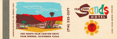 Palm Springs Sands Hotel Matchbook Print