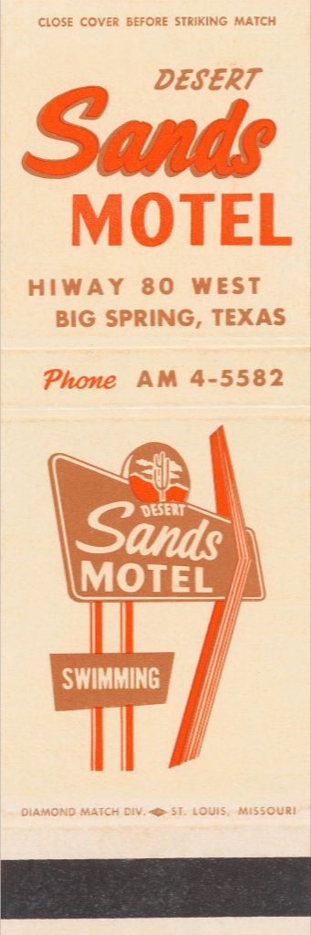 Desert Sands Motel Matchbook Print