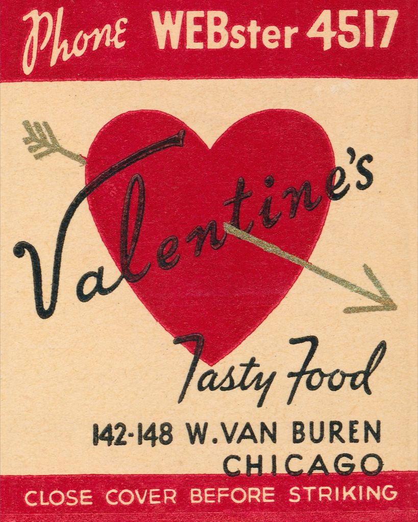 Valentine's Tasty Food Matchbook Print