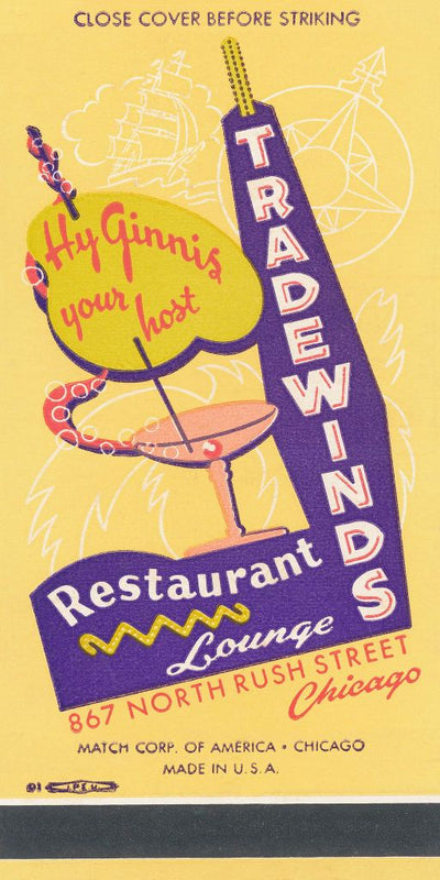 Trade Winds Restaurant Matchbook Print
