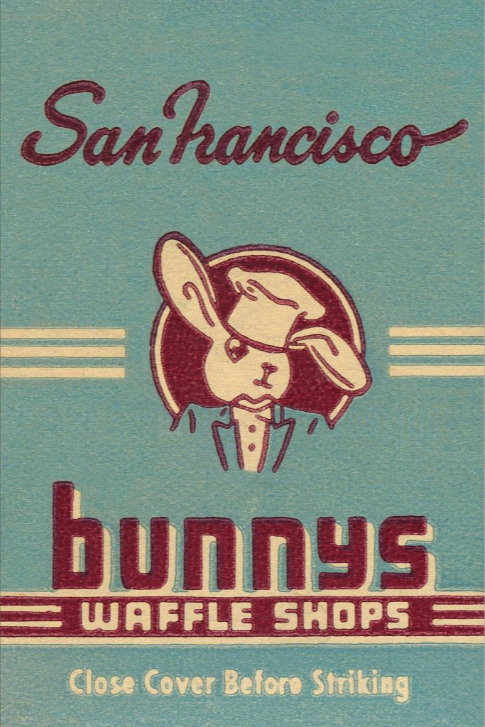 Bunny's Waffle Shops Matchbook Print
