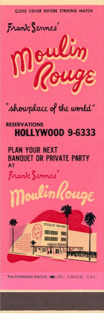 Moulin Rouge Restaurant Matchbook Print